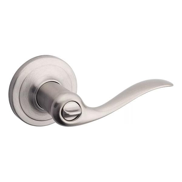 Kwikset: Tustin Entry Lever with Round Rose  Satin Nickel  / with SmartKey Technology